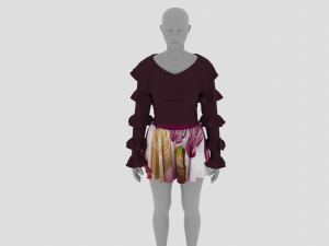 Womens Dress - Female Outfit Clothes 3D 模型
