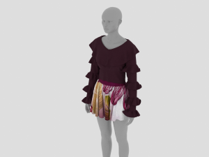 Womens Dress - Female Outfit Clothes 3D 模型