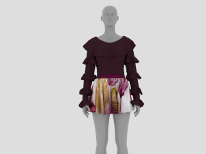 Womens Dress - Female Outfit Clothes 3D 模型