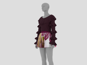 Womens Dress - Female Outfit Clothes 3D 模型
