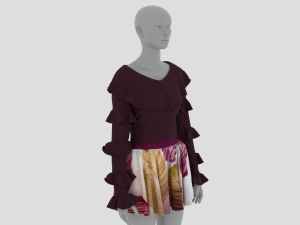 Womens Dress - Female Outfit Clothes 3D 模型