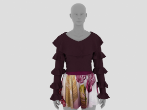 Womens Dress - Female Outfit Clothes 3D 模型