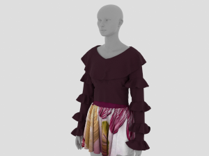 Womens Dress - Female Outfit Clothes 3D 模型