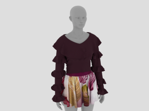 Womens Dress - Female Outfit Clothes 3D 模型