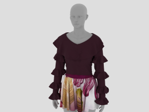 Womens Dress - Female Outfit Clothes 3D 模型