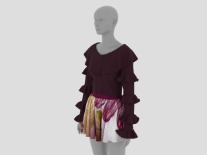 Womens Dress - Female Outfit Clothes 3D 模型