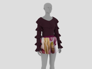 Womens Dress - Female Outfit Clothes 3D 模型