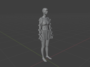 Womens Dress - Female Outfit Clothes 3D 模型