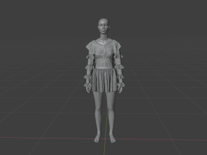 Womens Dress - Female Outfit Clothes 3D 模型