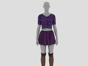 Womens Dress - Female Outfit Clothes 3D Model
