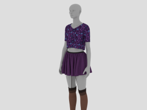 Womens Dress - Female Outfit Clothes 3D Model