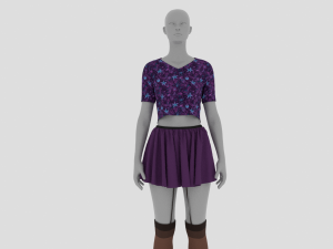 Womens Dress - Female Outfit Clothes 3D Model