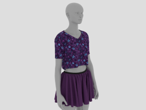 Womens Dress - Female Outfit Clothes 3D Model