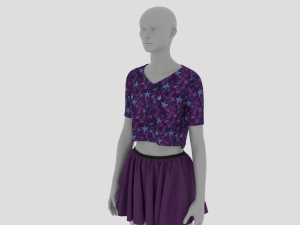 Womens Dress - Female Outfit Clothes 3D Model