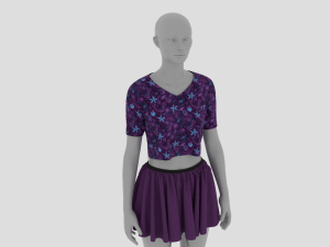Womens Dress - Female Outfit Clothes 3D Model
