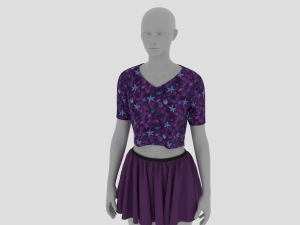 Womens Dress - Female Outfit Clothes 3D Model