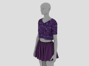 Womens Dress - Female Outfit Clothes 3D Model
