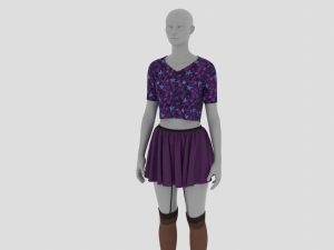 Womens Dress - Female Outfit Clothes 3D Model