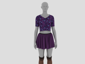 Womens Dress - Female Outfit Clothes 3D Model