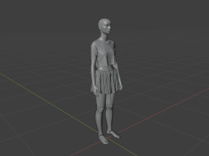 Womens Dress - Female Outfit Clothes 3D Model