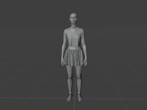 Womens Dress - Female Outfit Clothes 3D Model