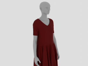 Womens Dress - Female Outfit Clothes 3D मॉडल