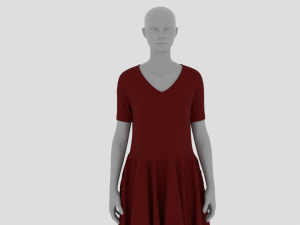 Womens Dress - Female Outfit Clothes 3D मॉडल