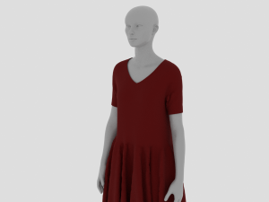 Womens Dress - Female Outfit Clothes 3D मॉडल