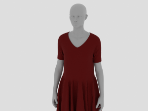 Womens Dress - Female Outfit Clothes 3D मॉडल