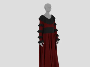 Womens Dress - Female Outfit Clothes 3D Model