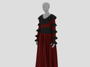 Womens Dress - Female Outfit Clothes 3D Model