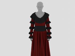 Womens Dress - Female Outfit Clothes 3D Model