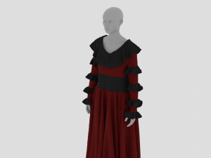 Womens Dress - Female Outfit Clothes 3D Model