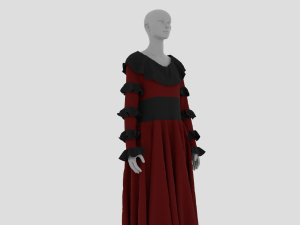 Womens Dress - Female Outfit Clothes 3D Model