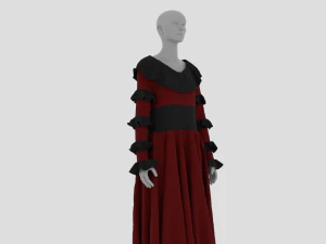 Womens Dress - Female Outfit Clothes 3D Model