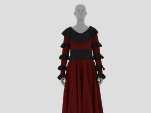 Womens Dress - Female Outfit Clothes 3D Model