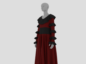 Womens Dress - Female Outfit Clothes 3D Model