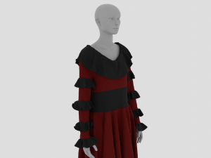 Womens Dress - Female Outfit Clothes 3D Model