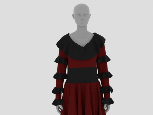 Womens Dress - Female Outfit Clothes 3D Model