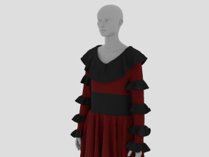Womens Dress - Female Outfit Clothes 3D Model