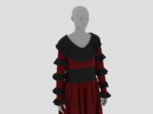 Womens Dress - Female Outfit Clothes 3D Model