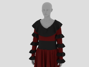 Womens Dress - Female Outfit Clothes 3D Model