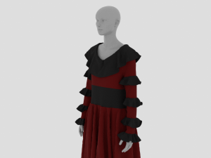 Womens Dress - Female Outfit Clothes 3D Model