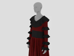 Womens Dress - Female Outfit Clothes 3D Model