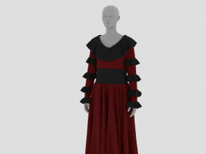 Womens Dress - Female Outfit Clothes 3D Model