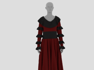 Womens Dress - Female Outfit Clothes 3D Model