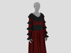 Womens Dress - Female Outfit Clothes 3D Model