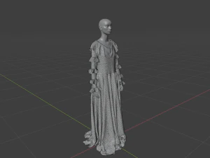 Womens Dress - Female Outfit Clothes 3D Model