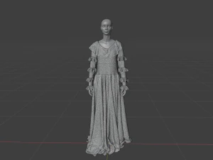 Womens Dress - Female Outfit Clothes 3D Model