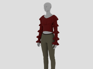 Womens Dress - Female Outfit Clothes 3D Модель
